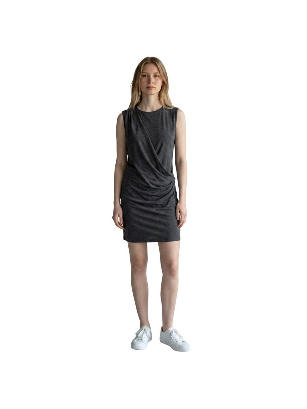 Event Mini Dress Women S Small Black Short Sleeveless Round Neck Stretch Casual